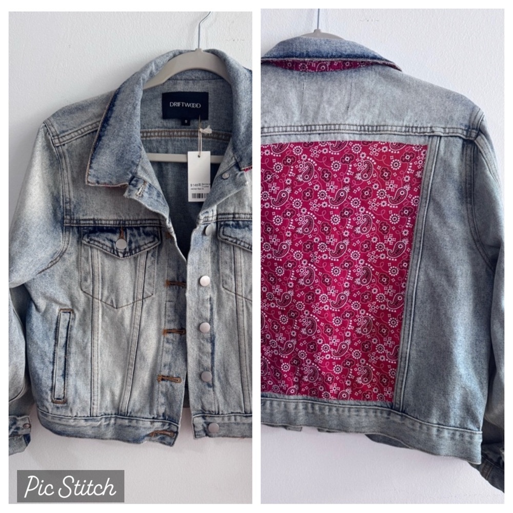 NWT Driftwood Light Blue Trucker Jacket, Sz Small